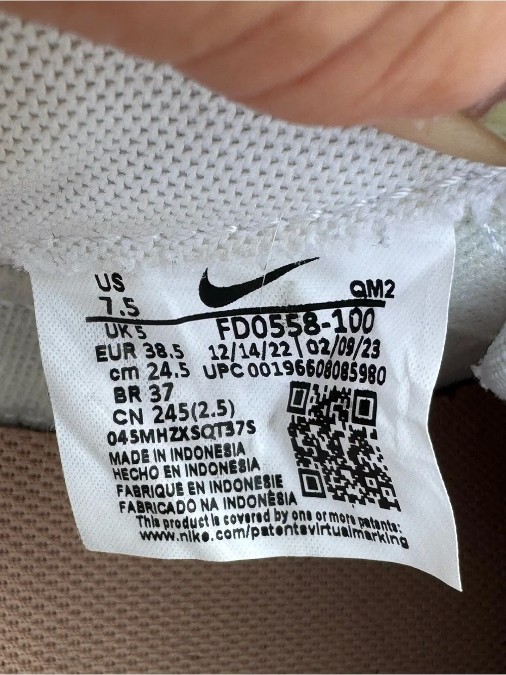 Nike Court Legacy Lift Low United in Victory White Sneakers Womens Sz 7.5